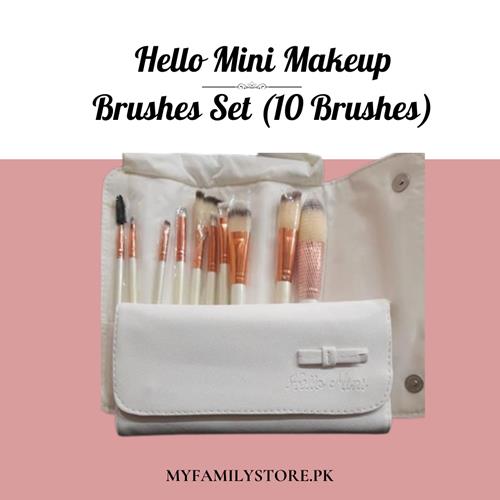 Hello Mini Makeup Brushes Set (10 Brushes) 