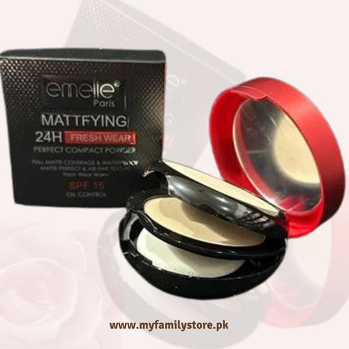 Emelie Mattifying 24H Compact Powder – Shine-Free, Long-Lasting Perfection