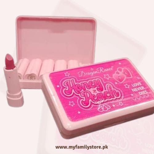 Honey Peach Lipstick Box (Pack of 6) – Vibrant Shades for Every Mood