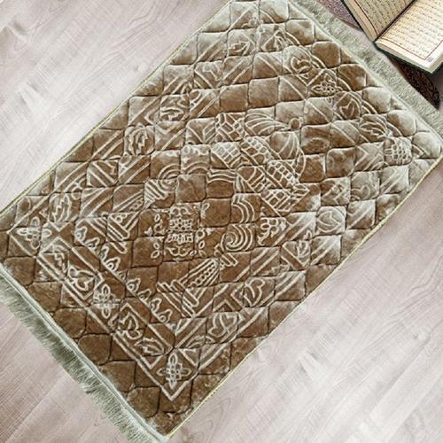 Light Brown - Premium Prayer Mat – Comfort and Elegance for Your Worship