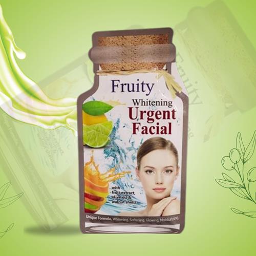 Fruity Whitening Urgent Facial – Enriched with Fruit Extract, Olive Oil, and Walnut Shell