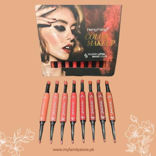 Heng Fang Two-in-One Lipstick (Pack of 8) – Versatile, Vibrant Shades for Every Look
